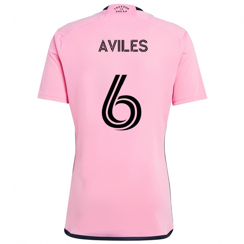 Kandiny Homme Maillot Tomás Avilés #6 Rose Tenues Domicile 2024/25 T-Shirt