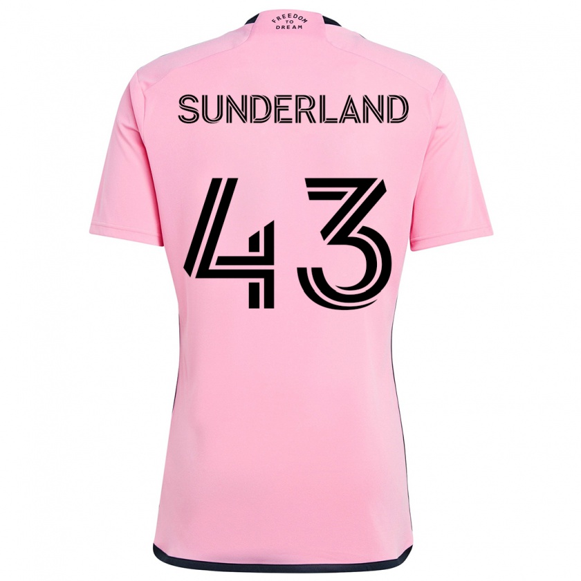 Kandiny Homme Maillot Lawson Sunderland #43 Rose Tenues Domicile 2024/25 T-Shirt