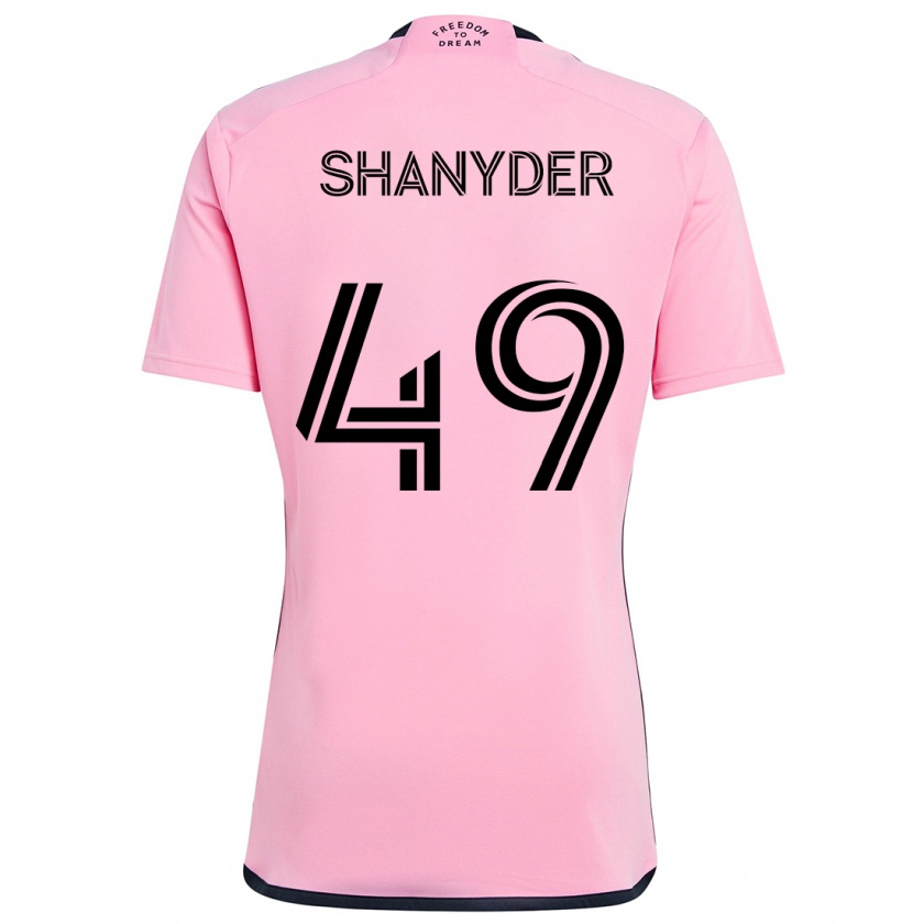 Kandiny Homme Maillot Shanyder Borgelin #49 Rose Tenues Domicile 2024/25 T-Shirt