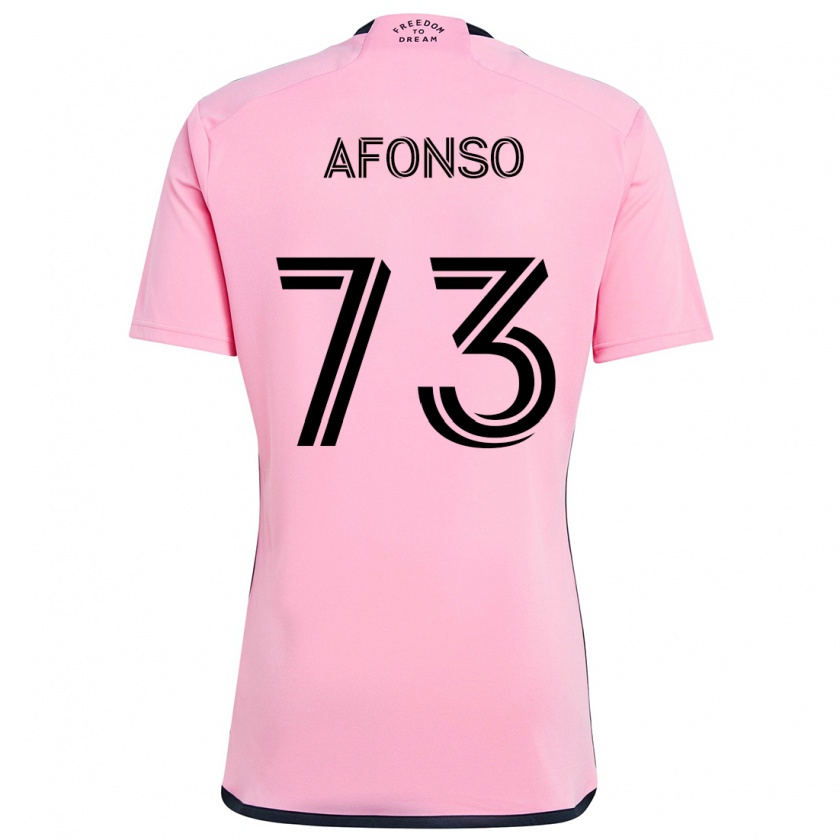 Kandiny Homme Maillot Leo Afonso #73 Rose Tenues Domicile 2024/25 T-Shirt