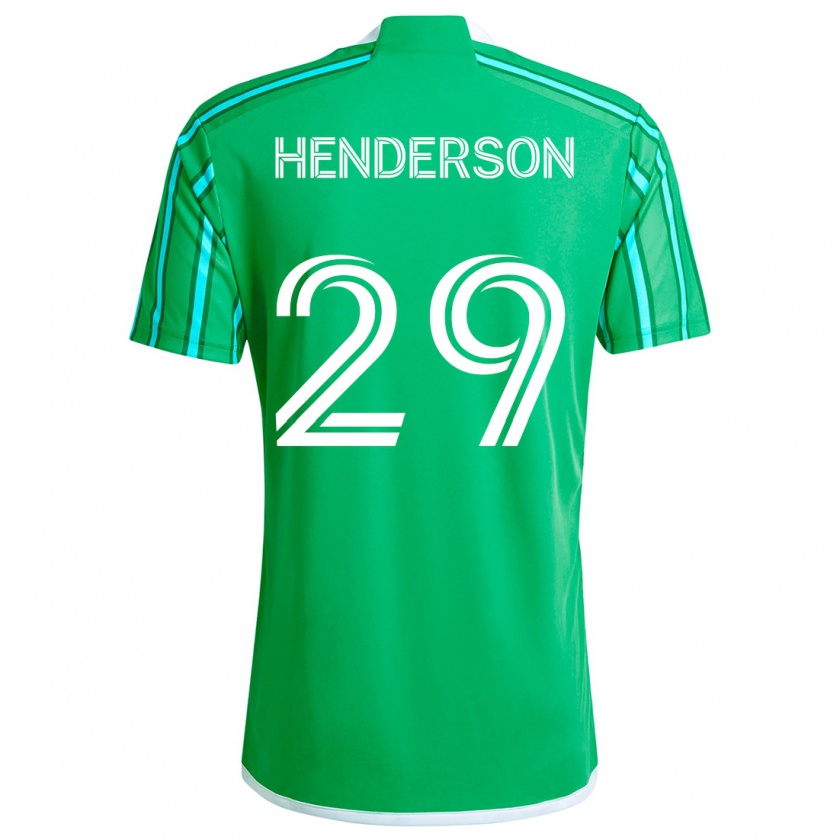 Kandiny Homme Maillot Anna Henderson #29 Vert Blanc Tenues Domicile 2024/25 T-Shirt