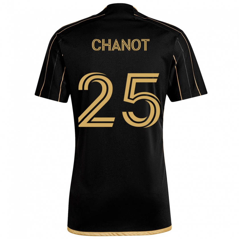 Kandiny Homme Maillot Maxime Chanot #25 Or Noir Tenues Domicile 2024/25 T-Shirt