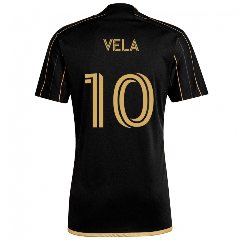 Kandiny Homme Maillot Carlos Vela #10 Or Noir Tenues Domicile 2024/25 T-Shirt