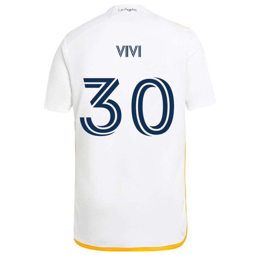 Kandiny Homme Maillot Gino Vivi #30 Blanc Jaune Tenues Domicile 2024/25 T-Shirt