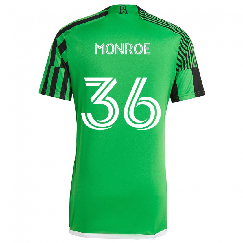 Kandiny Homme Maillot Greg Monroe #36 Vert Noir Tenues Domicile 2024/25 T-Shirt