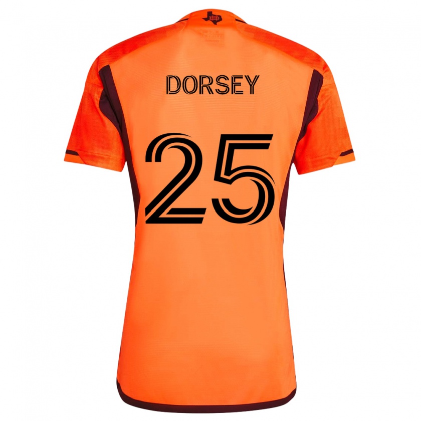 Kandiny Homme Maillot Griffin Dorsey #25 Orange Noir Tenues Domicile 2024/25 T-Shirt