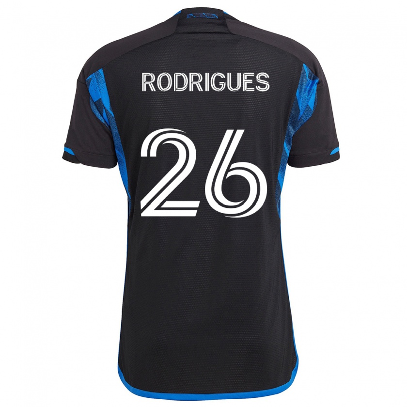 Kandiny Homme Maillot Rodrigues #26 Bleu Noir Tenues Domicile 2024/25 T-Shirt