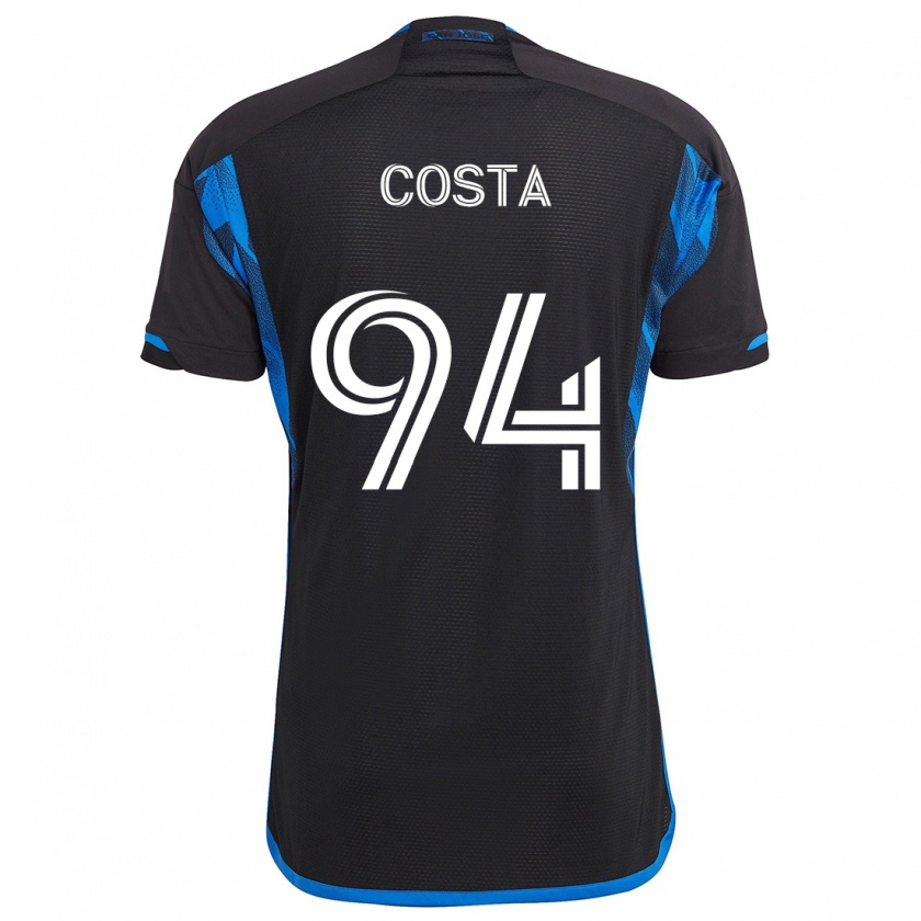 Kandiny Homme Maillot Vítor Costa #94 Bleu Noir Tenues Domicile 2024/25 T-Shirt