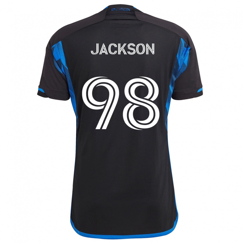 Kandiny Homme Maillot Jacob Jackson #98 Bleu Noir Tenues Domicile 2024/25 T-Shirt