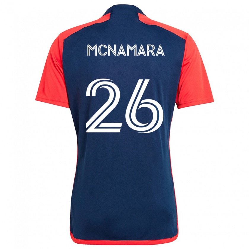 Kandiny Homme Maillot Tommy Mcnamara #26 Bleu Rouge Tenues Domicile 2024/25 T-Shirt