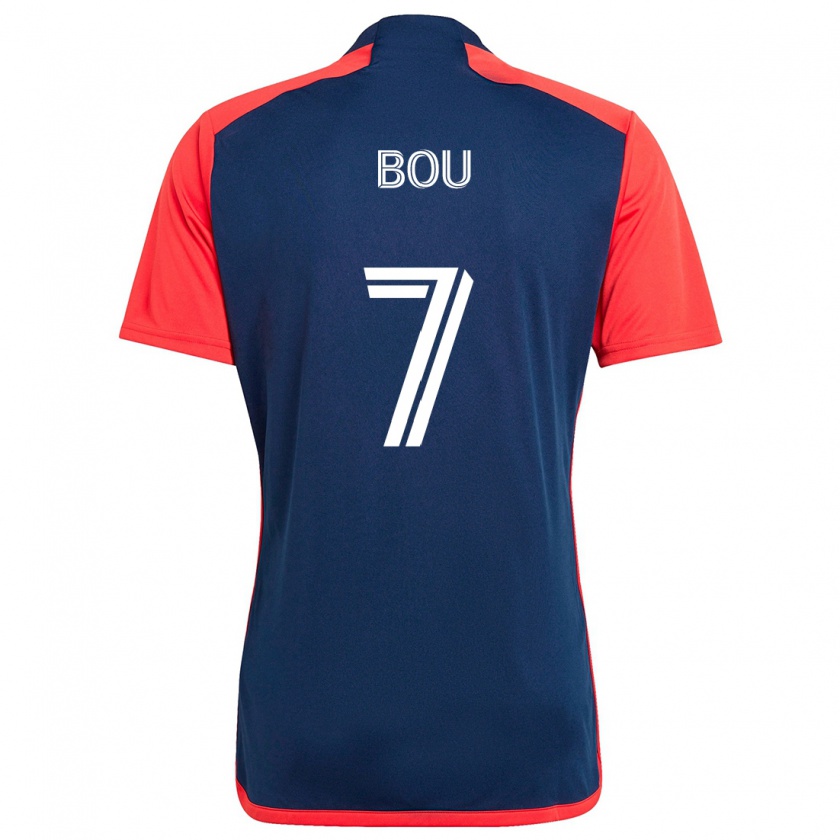 Kandiny Homme Maillot Gustavo Bou #7 Bleu Rouge Tenues Domicile 2024/25 T-Shirt