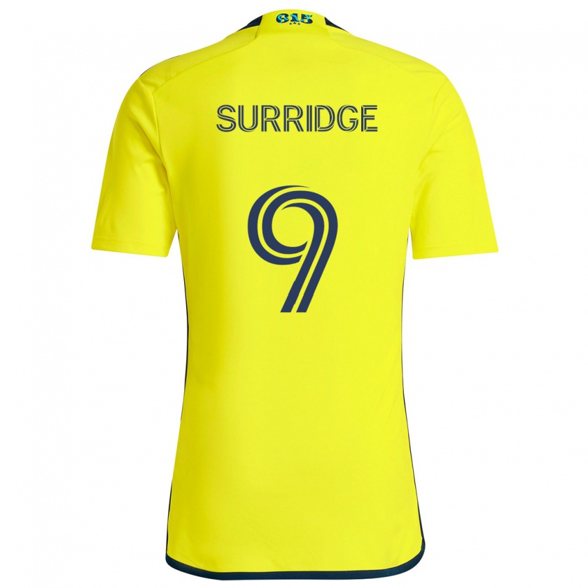 Kandiny Homme Maillot Sam Surridge #9 Jaune Bleu Tenues Domicile 2024/25 T-Shirt