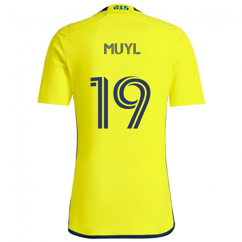 Kandiny Homme Maillot Alex Muyl #19 Jaune Bleu Tenues Domicile 2024/25 T-Shirt