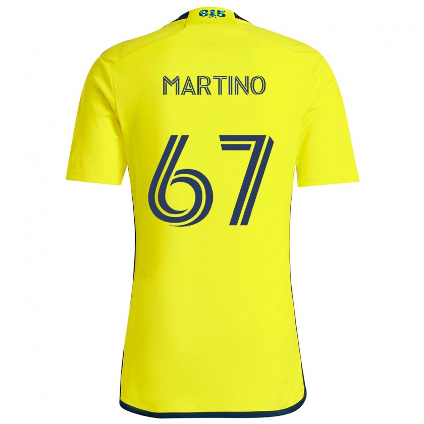 Kandiny Homme Maillot Ben Martino #67 Jaune Bleu Tenues Domicile 2024/25 T-Shirt