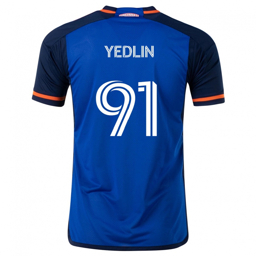 Kandiny Homme Maillot Deandre Yedlin #91 Bleu Blanc Tenues Domicile 2024/25 T-Shirt