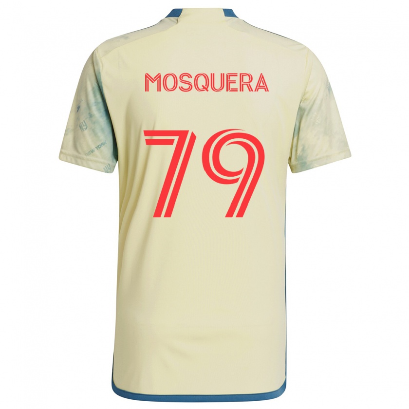 Kandiny Homme Maillot Rafael Mosquera #79 Jaune Rouge Bleu Tenues Domicile 2024/25 T-Shirt