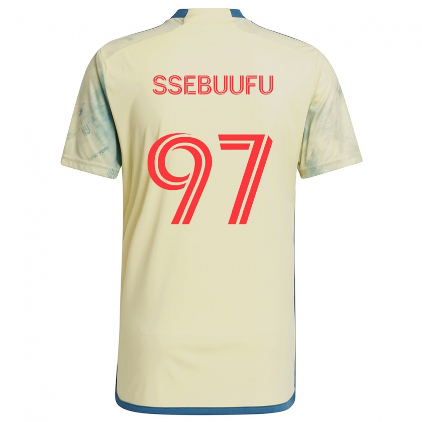 Kandiny Homme Maillot Frank Ssebuufu #97 Jaune Rouge Bleu Tenues Domicile 2024/25 T-Shirt