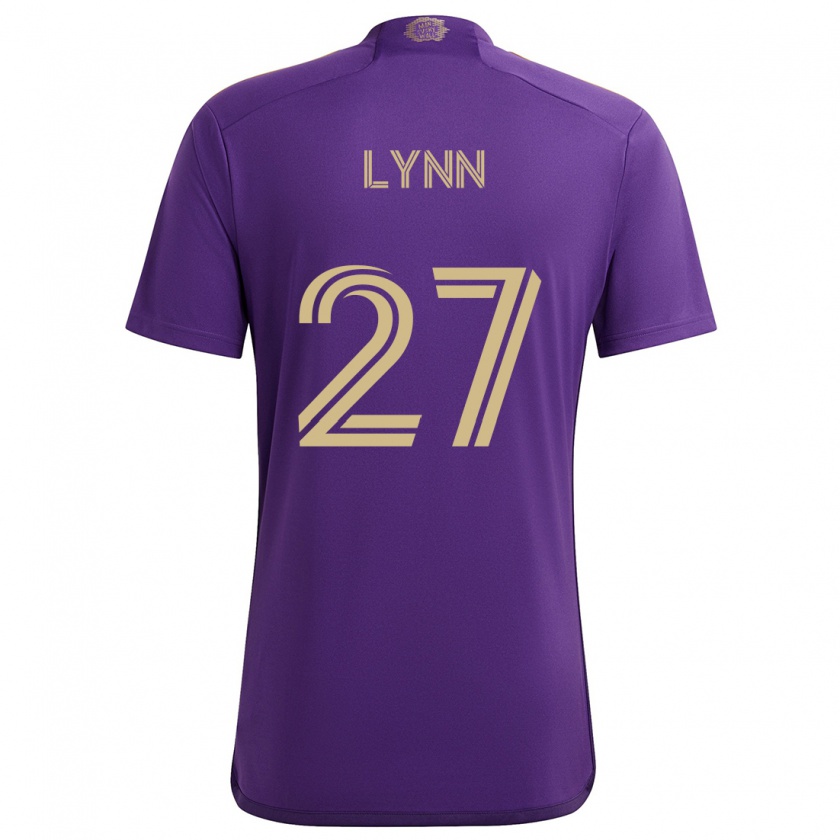 Kandiny Homme Maillot Jack Lynn #27 Violet Jaune Tenues Domicile 2024/25 T-Shirt