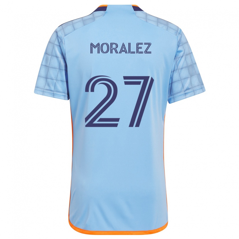 Kandiny Homme Maillot Maxi Moralez #27 Bleu Orange Tenues Domicile 2024/25 T-Shirt