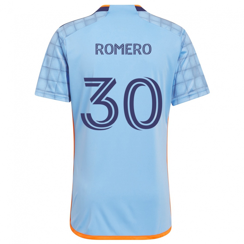 Kandiny Homme Maillot Tomás Romero #30 Bleu Orange Tenues Domicile 2024/25 T-Shirt