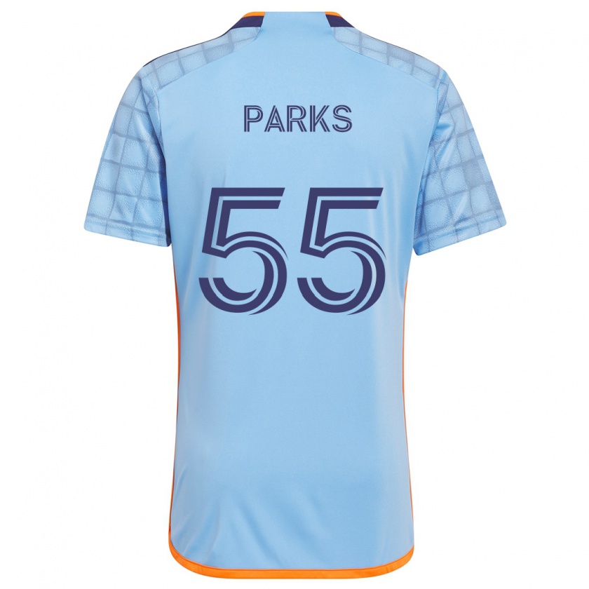 Kandiny Homme Maillot Keaton Parks #55 Bleu Orange Tenues Domicile 2024/25 T-Shirt