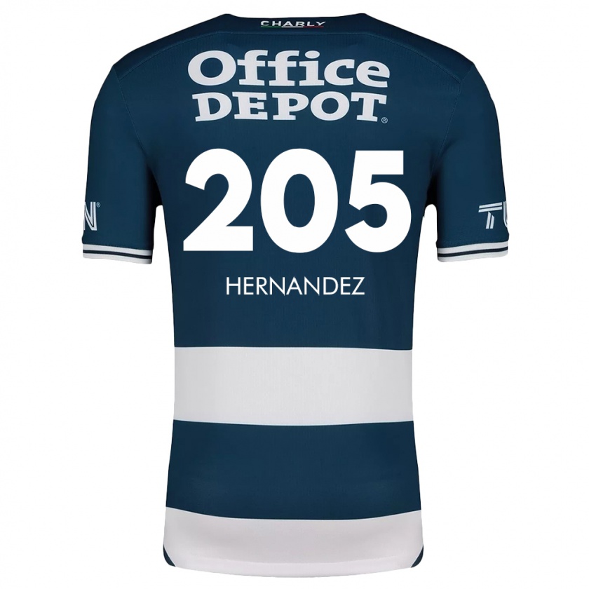 Kandiny Homme Maillot Sergio Hernández #205 Bleu Blanc Tenues Domicile 2024/25 T-Shirt