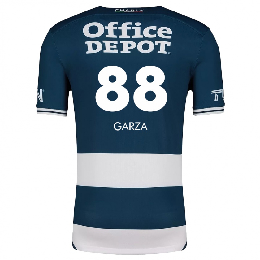 Kandiny Homme Maillot Adrián Garza #88 Bleu Blanc Tenues Domicile 2024/25 T-Shirt