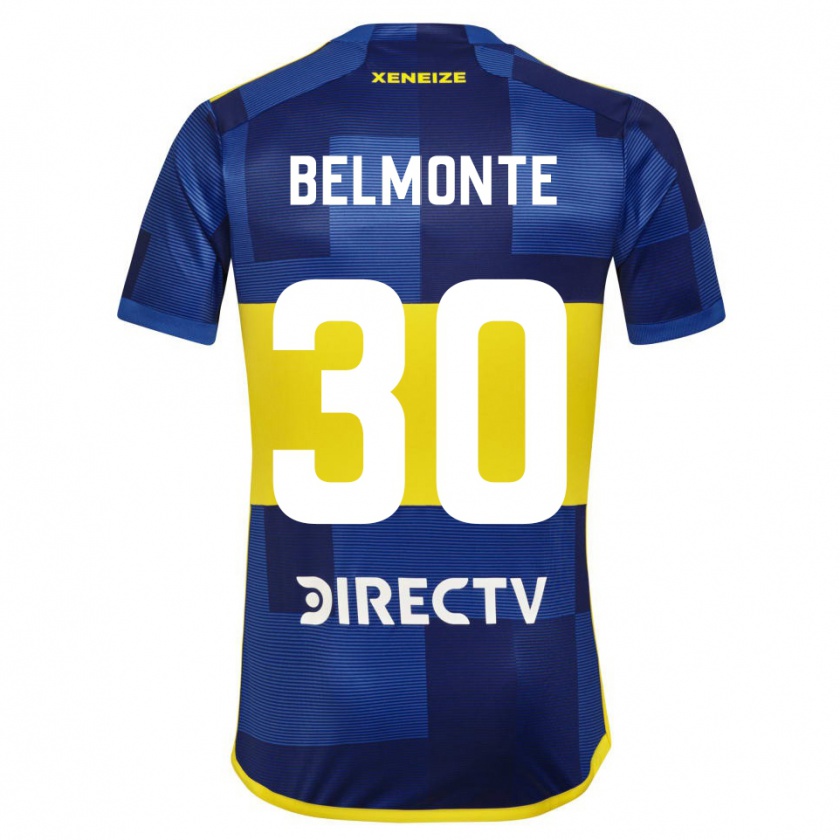 Kandiny Homme Maillot Tomás Belmonte #30 Bleu Jaune Tenues Domicile 2024/25 T-Shirt