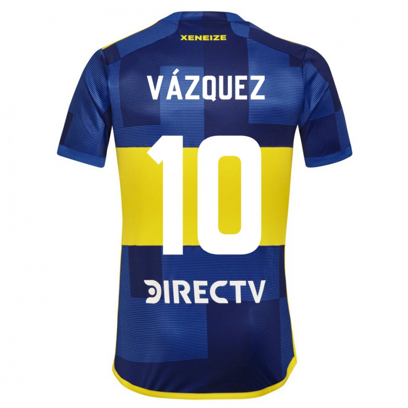 Kandiny Homme Maillot Lucas Vázquez #10 Bleu Jaune Tenues Domicile 2024/25 T-Shirt