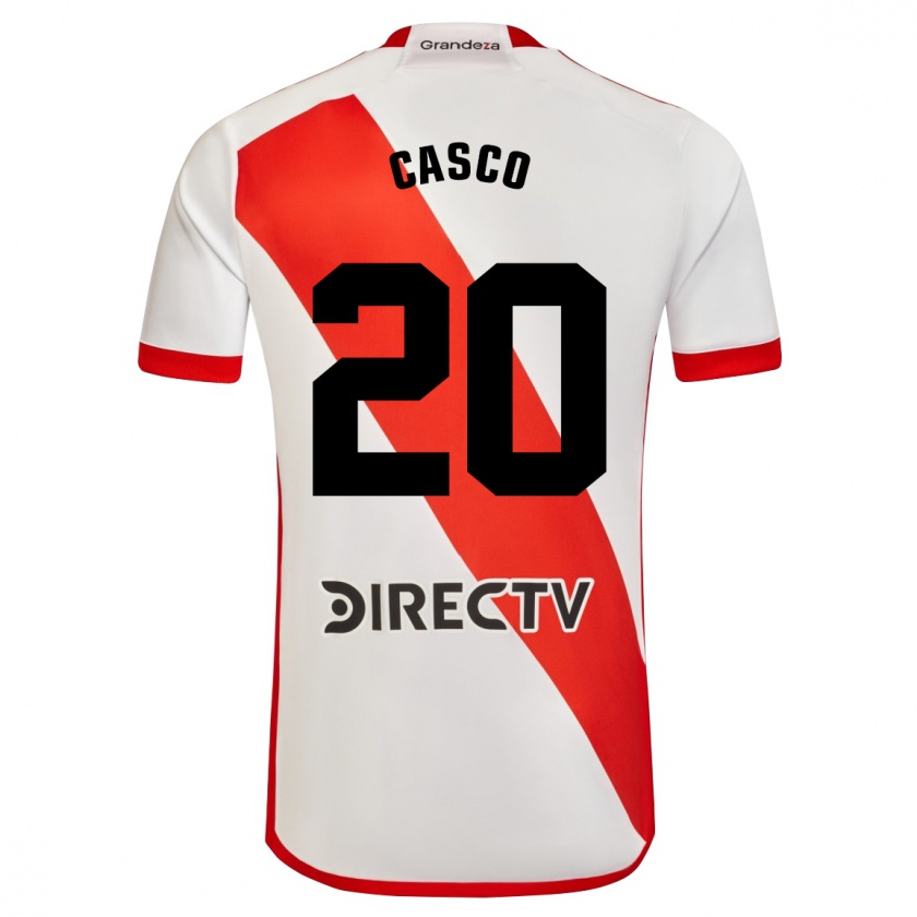 Kandiny Homme Maillot Milton Casco #20 Blanc Rouge Tenues Domicile 2024/25 T-Shirt