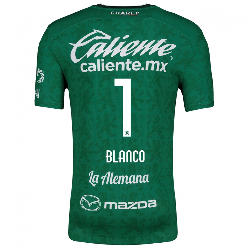 Kandiny Homme Maillot Alfonso Blanco #1 Vert Blanc Tenues Domicile 2024/25 T-Shirt