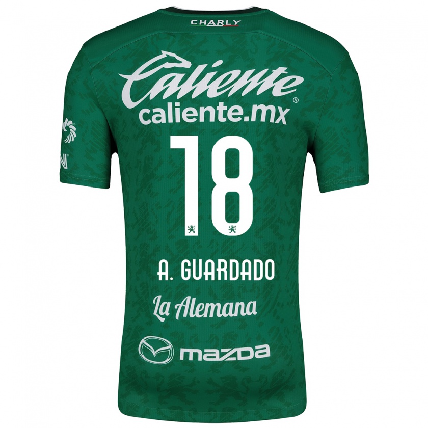 Kandiny Homme Maillot Andrés Guardado #18 Vert Blanc Tenues Domicile 2024/25 T-Shirt