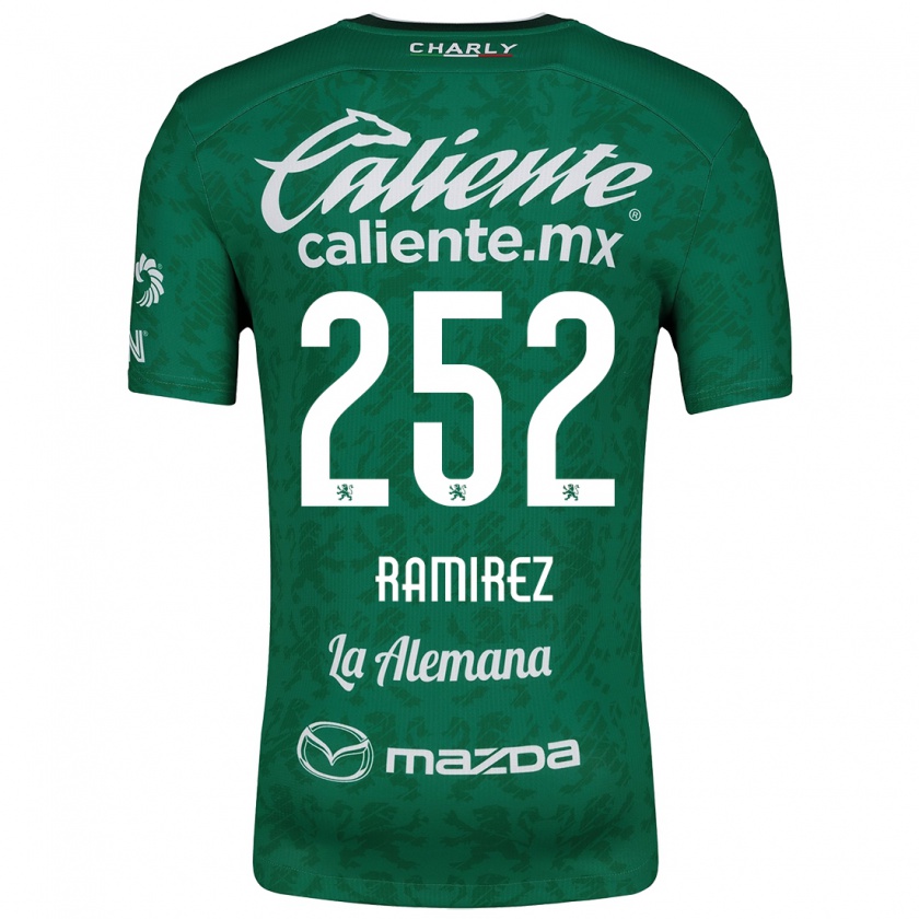 Kandiny Homme Maillot Luis Ramírez #252 Vert Blanc Tenues Domicile 2024/25 T-Shirt