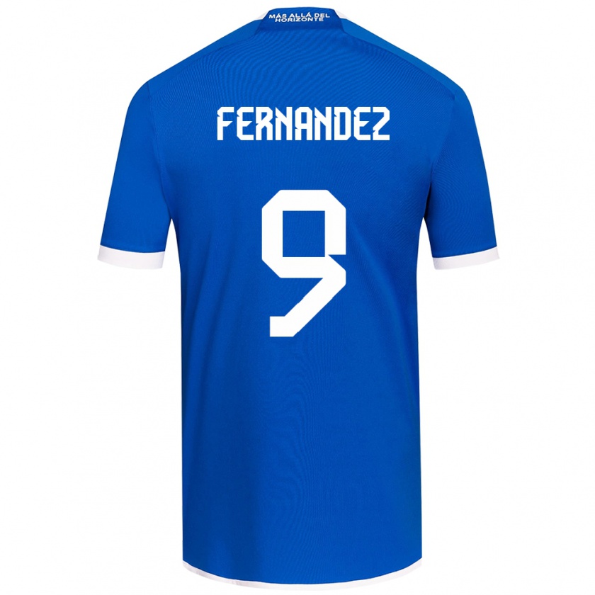 Kandiny Homme Maillot Leandro Fernández #9 Bleu Blanc Tenues Domicile 2024/25 T-Shirt