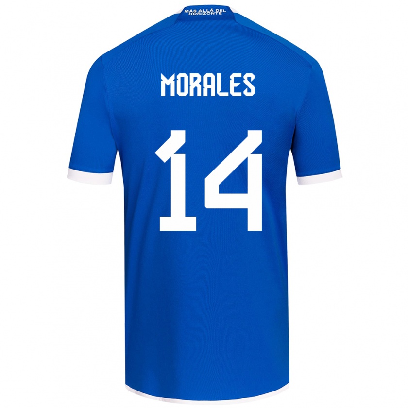 Kandiny Homme Maillot Marcelo Morales #14 Bleu Blanc Tenues Domicile 2024/25 T-Shirt