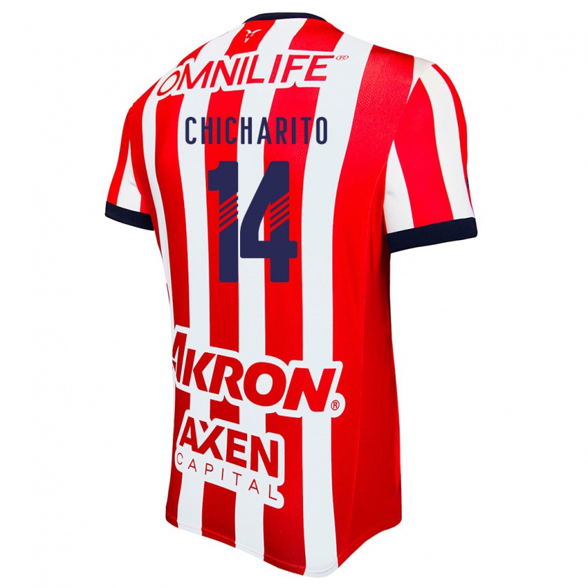 Kandiny Homme Maillot Chicharito #14 Rouge Blanc Bleu Tenues Domicile 2024/25 T-Shirt