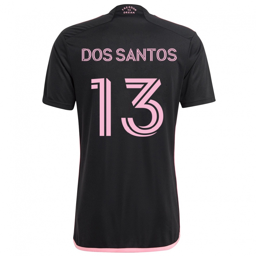 Kandiny Homme Maillot Cj Dos Santos #13 Noir Tenues Extérieur 2024/25 T-Shirt