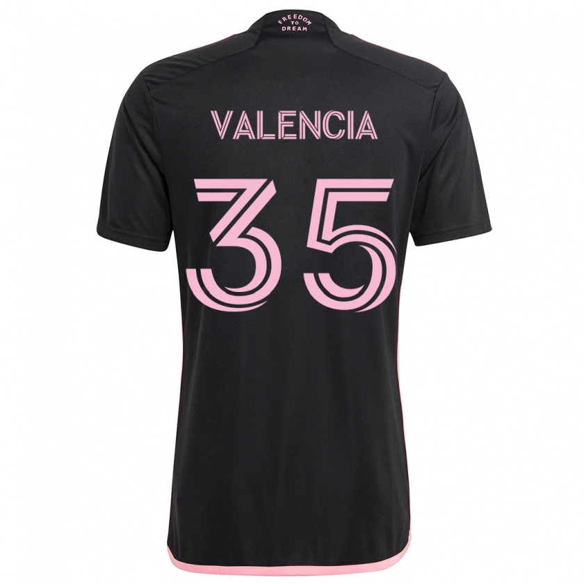 Kandiny Homme Maillot Felipe Valencia #35 Noir Tenues Extérieur 2024/25 T-Shirt