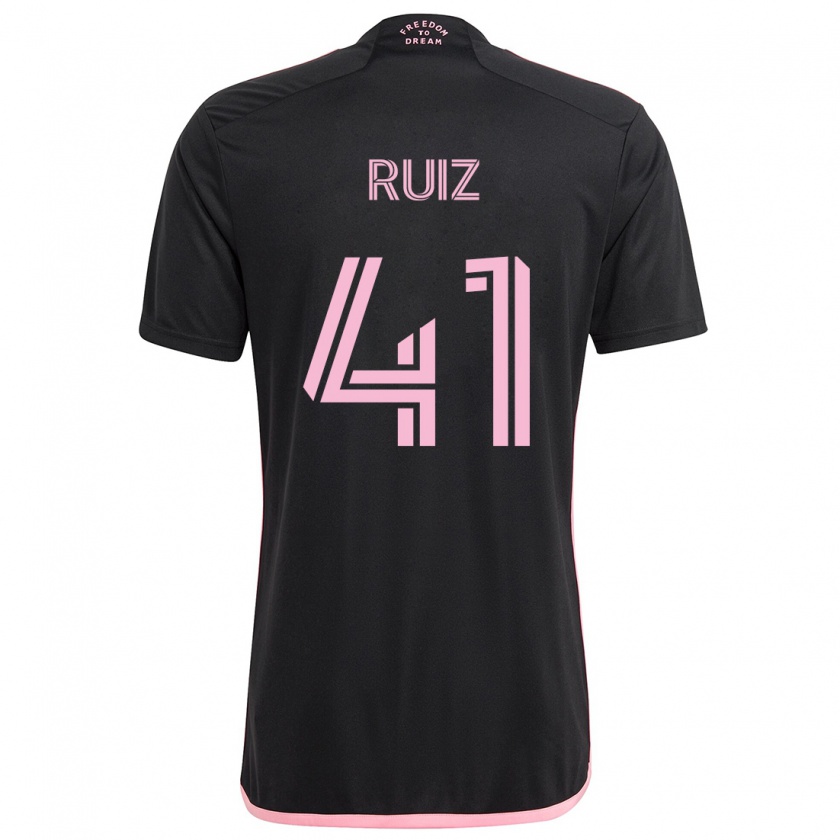 Kandiny Homme Maillot David Ruíz #41 Noir Tenues Extérieur 2024/25 T-Shirt