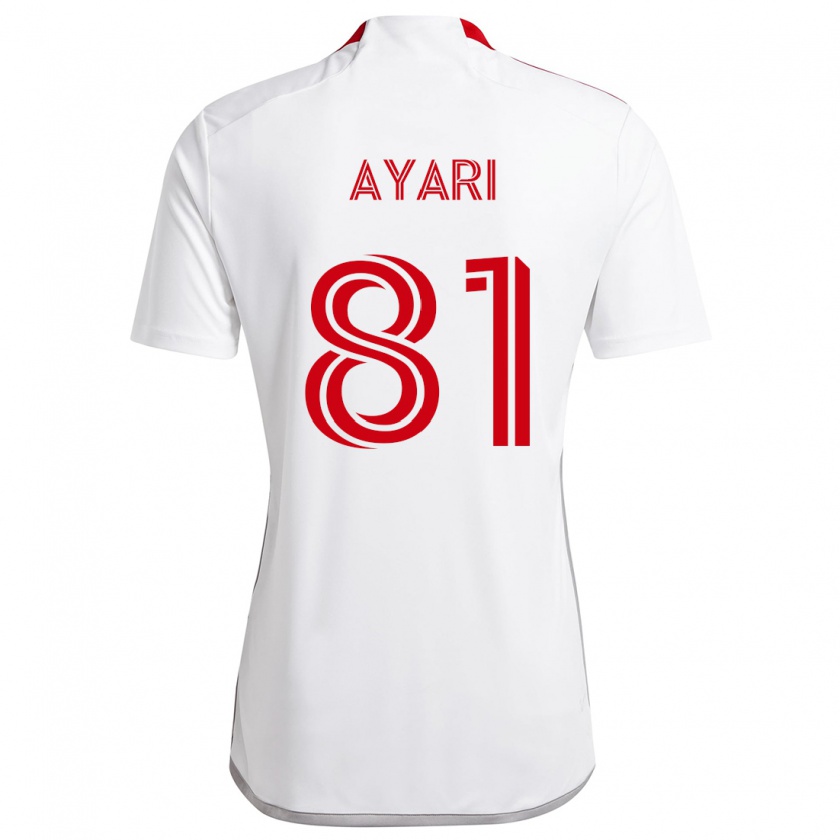 Kandiny Homme Maillot Hassan Ayari #81 Blanc Rouge Tenues Extérieur 2024/25 T-Shirt