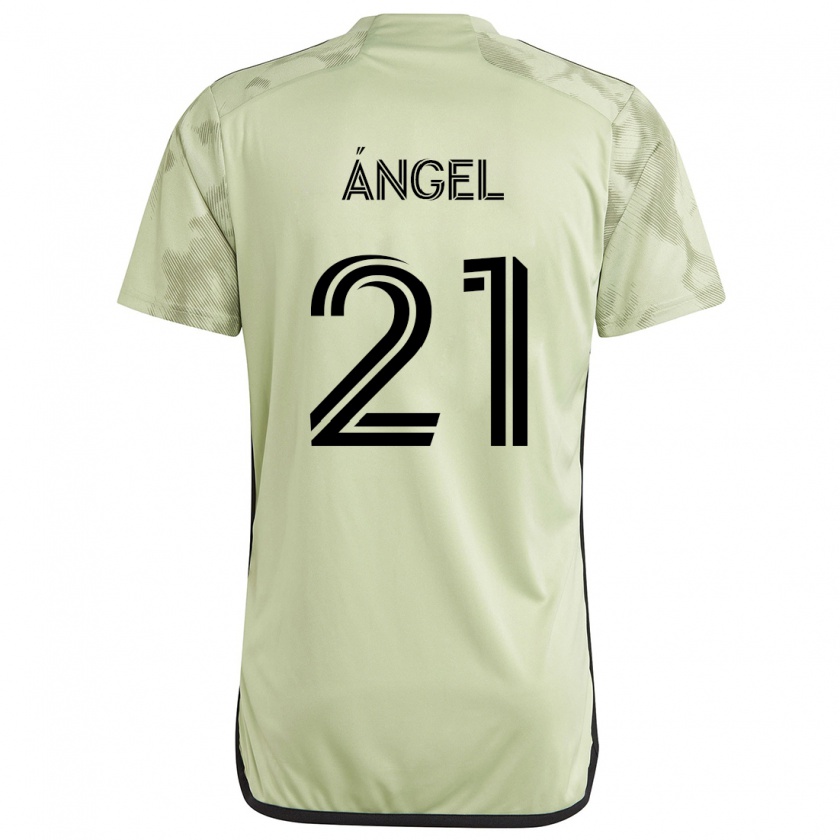 Kandiny Homme Maillot Tomás Ángel #21 Vert Clair Tenues Extérieur 2024/25 T-Shirt