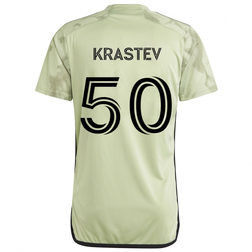 Kandiny Homme Maillot Filip Krastev #50 Vert Clair Tenues Extérieur 2024/25 T-Shirt