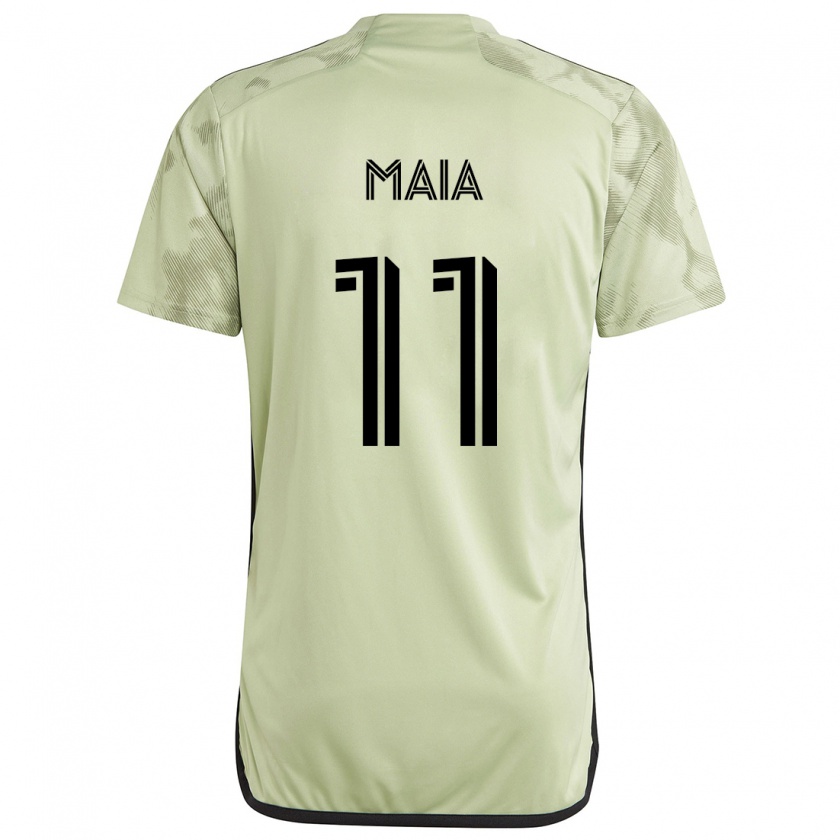 Kandiny Homme Maillot Matheus Maia #11 Vert Clair Tenues Extérieur 2024/25 T-Shirt