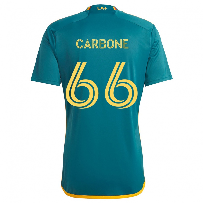 Kandiny Homme Maillot Matteo Carbone #66 Vert Jaune Tenues Extérieur 2024/25 T-Shirt