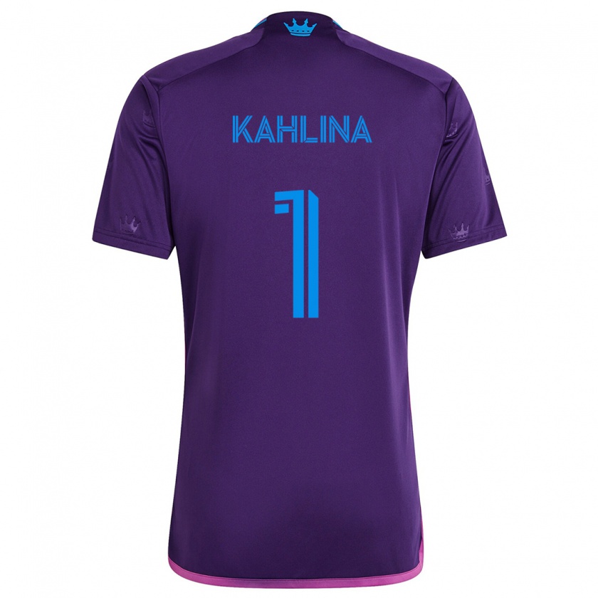 Kandiny Homme Maillot Kristijan Kahlina #1 Bleu Violet Tenues Extérieur 2024/25 T-Shirt