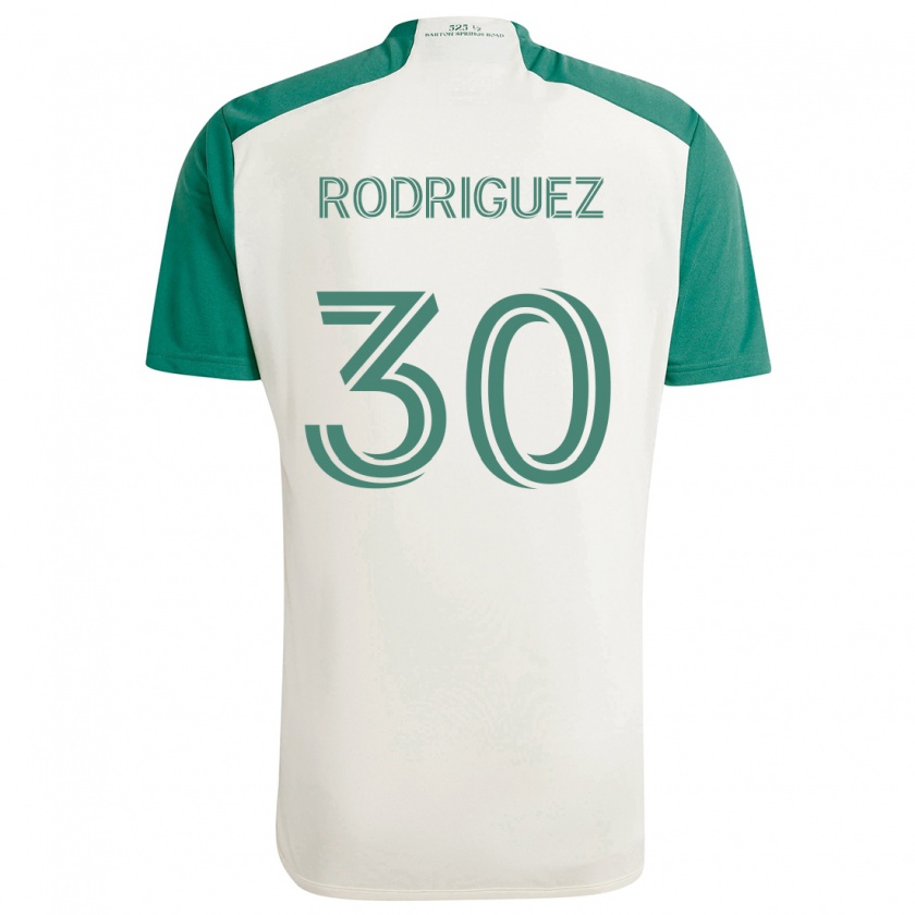 Kandiny Homme Maillot Memo Rodríguez #30 Couleurs Beiges Vert Tenues Extérieur 2024/25 T-Shirt