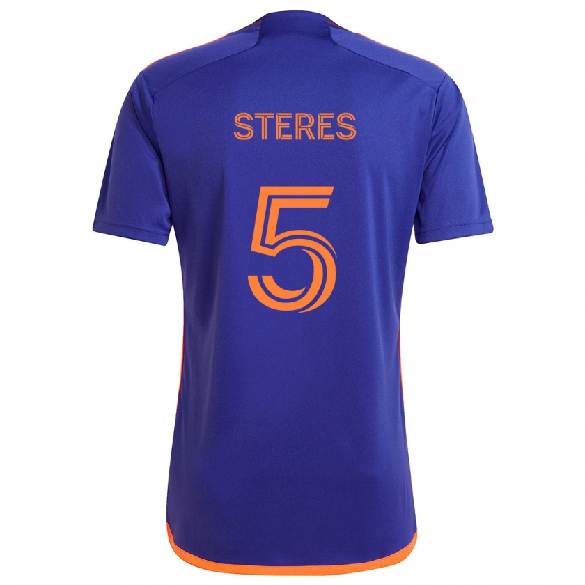 Kandiny Homme Maillot Daniel Steres #5 Violet Orange Tenues Extérieur 2024/25 T-Shirt