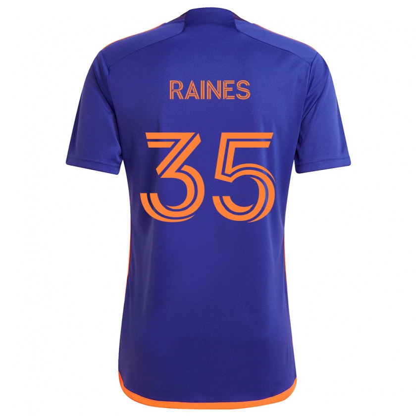 Kandiny Homme Maillot Brooklyn Raines #35 Violet Orange Tenues Extérieur 2024/25 T-Shirt