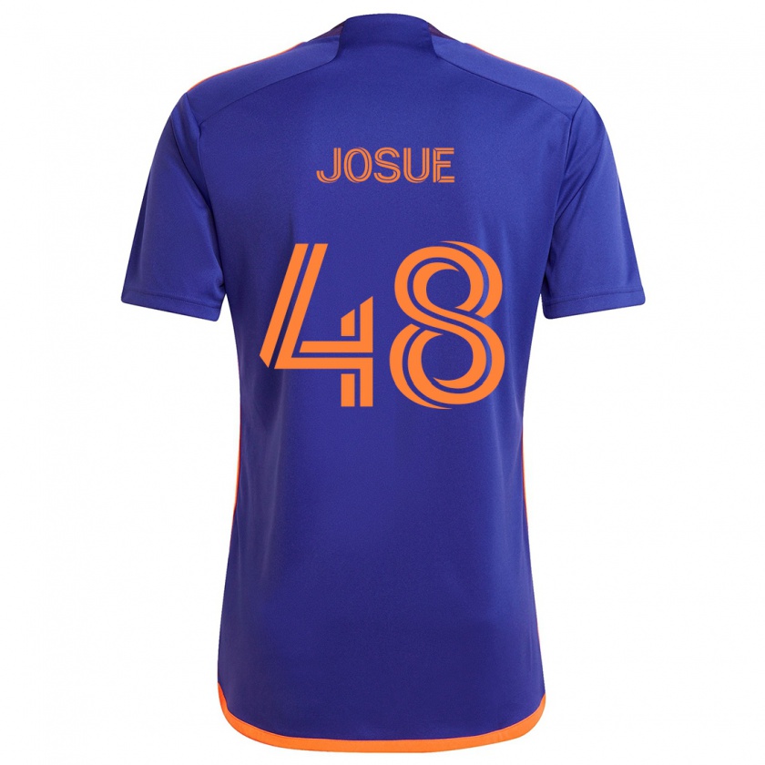 Kandiny Homme Maillot Josué Souza #48 Violet Orange Tenues Extérieur 2024/25 T-Shirt