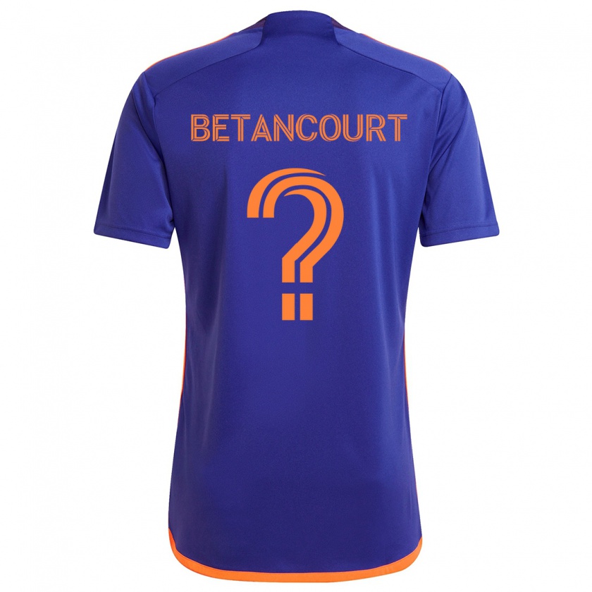 Kandiny Homme Maillot Noah Betancourt #0 Violet Orange Tenues Extérieur 2024/25 T-Shirt